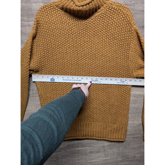 A.N.A. Womans Size M Sweater Loose Knit Oversized Brown High Neck - Picture 6 of 6